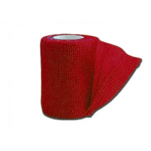 BANDE  ELASTIQUE COHESIVE TNT - 4.5 m x 7.5 cm - rouge