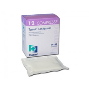 COMPRESSES DE GAZE STERILES NON-TISSEES - 36 x 40 cm - boîte de 12 pcs.