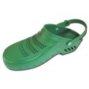 SABOTS PROFESSIONNELS GIMA - EMPEIGNE GARNIE DE TROUS - 43-44 - vert avec bride