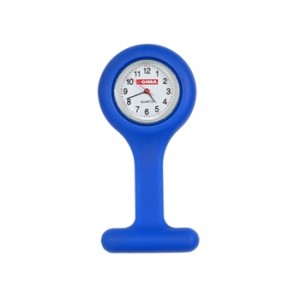 MONTRE  INFIRMIERE EN SILICONE - ronde - bleue