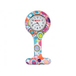 MONTRE INFIRMIERE EN SILICONE - ronde - bulles