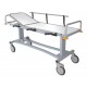CHARIOT BRANCARD PROFESSIONNEL RX avec barrieres laterales et support pour bouteille d' oxygene