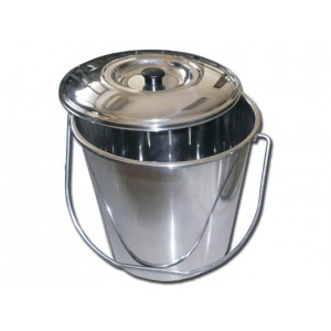 Seau en acier inox avec couvercle