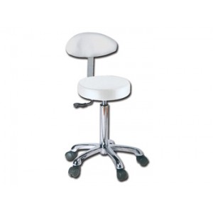 TABOURET  avec  dossier - blanc