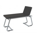 LIT D'EXAMEN - chromé, matelas noir