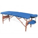 TABLE DE MASSAGE EN BOIS À 2 SECTIONS - bleue