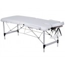 TABLE DE MASSAGE EN ALUMINIUM À 2 SECTIONS - blanche