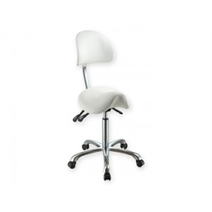  TABOURET  ERGO  B  avec dossier - blanc