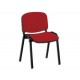 CHAISE VISITEUR ISO - tissu - rouge