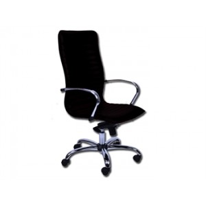 FAUTEUIL  ELITE  DOSSIER HAUT - skai - noir