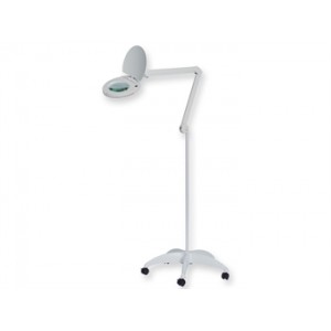 LAMPE  GROSSISSANTE  À  LED - sur socle à roulettes