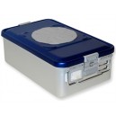 RÉCIPIENT ÉTANCHE AVEC VALVE moyen h 150 mm - bleu - perforé