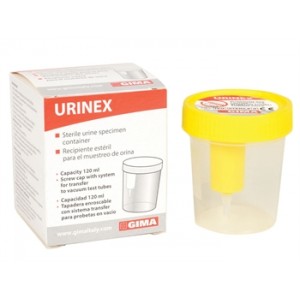 FLACON  POUR  URINE  PLUS 100 ml avec point de prélèvement