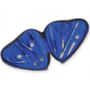 KIT  PODOLOGIE  EN  FORME  DE  COEUR - bleu - 6 unités