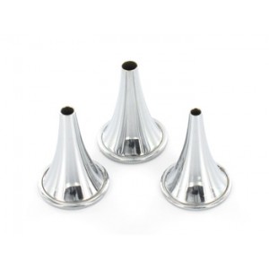 SET DE 3 SPÉCULUMS AURICULAIRES   DE  HARTMANN  4-5-6 mm