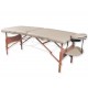 TABLE DE MASSAGE EN BOIS À 2 SECTIONS - crème