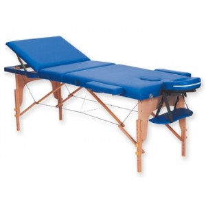 TABLE DE MASSAGE EN BOIS À 3 SECTIONS - bleue