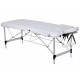 TABLE DE MASSAGE EN ALUMINIUM À 2 SECTIONS - blanche