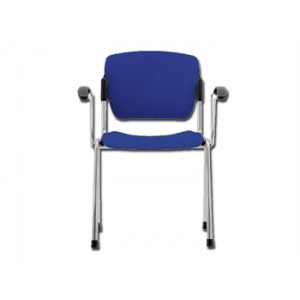 CHAISE   EMPILABLE  -  avec accoudoir - bleu