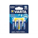 VARTA HIGH ENERGY - PILES ALCALINE - AAA (ministilo)