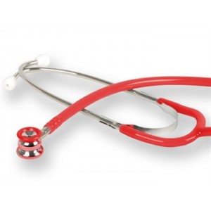 STETHOSCOPE WAN TETE DOUBLE  néonatal  rouge